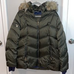 Nautica Women's Faux-Fur-Trim Hooded Puffer Coat